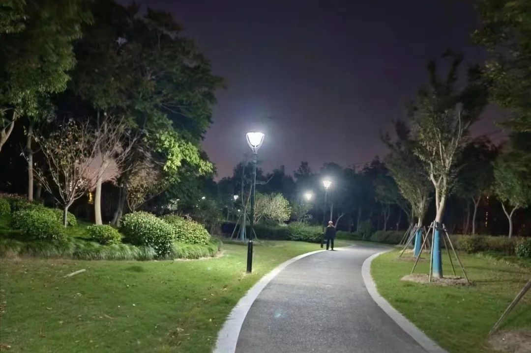 上海奉賢區金匯鎮賢雅苑綠地60個庭院照明燈正式亮燈---豐朗光電
